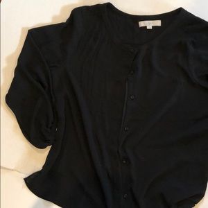 Sheer Black Loft blouse
